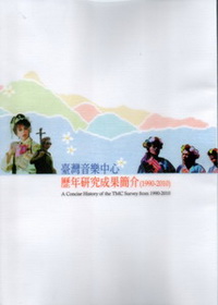臺灣音樂中心歷年研究成果簡介(1990-2010)