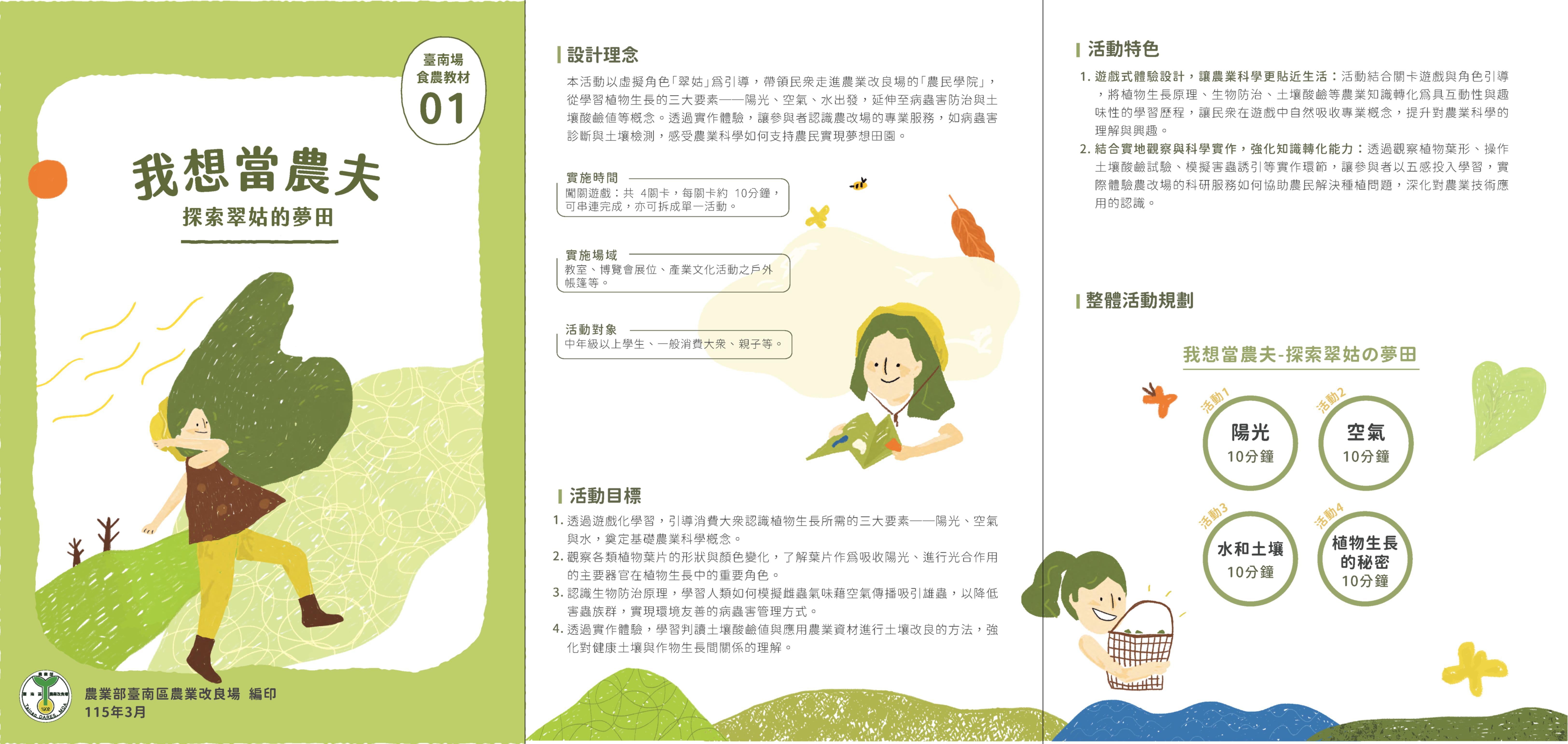 臺南場食農教材01-我想當農夫-探索翠姑の夢田